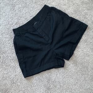 A New Day Solid Black Cuffed Shorts Sz S